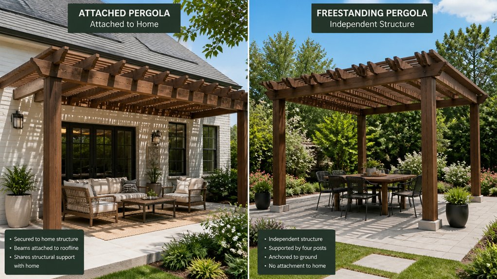 pergola support system differences